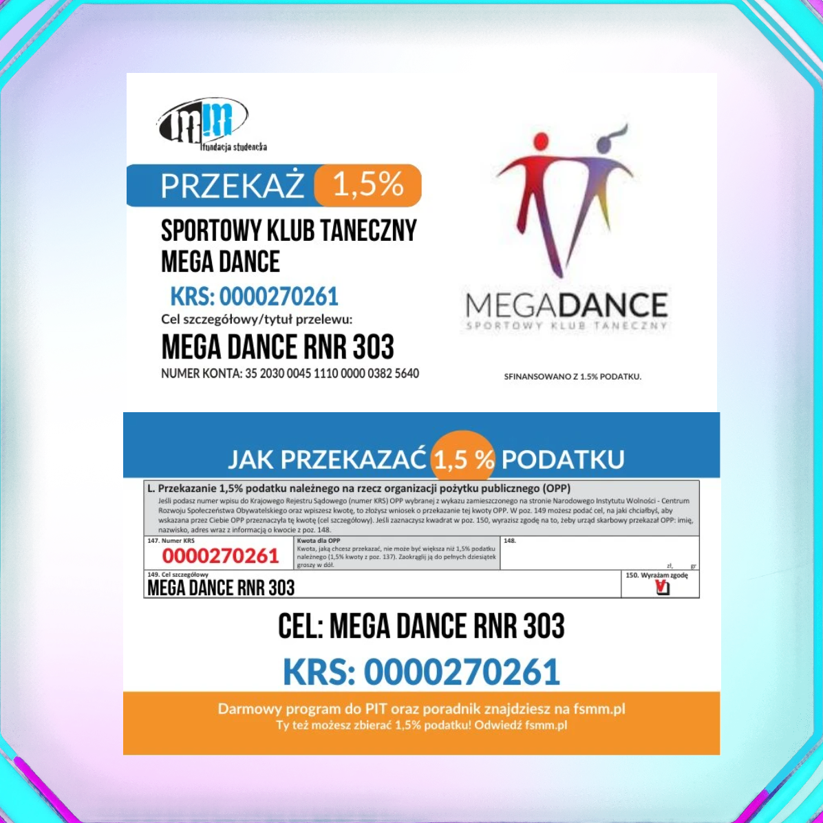 1,5 % podatku i wspieraj rozwój dzieci oraz młodzieży!