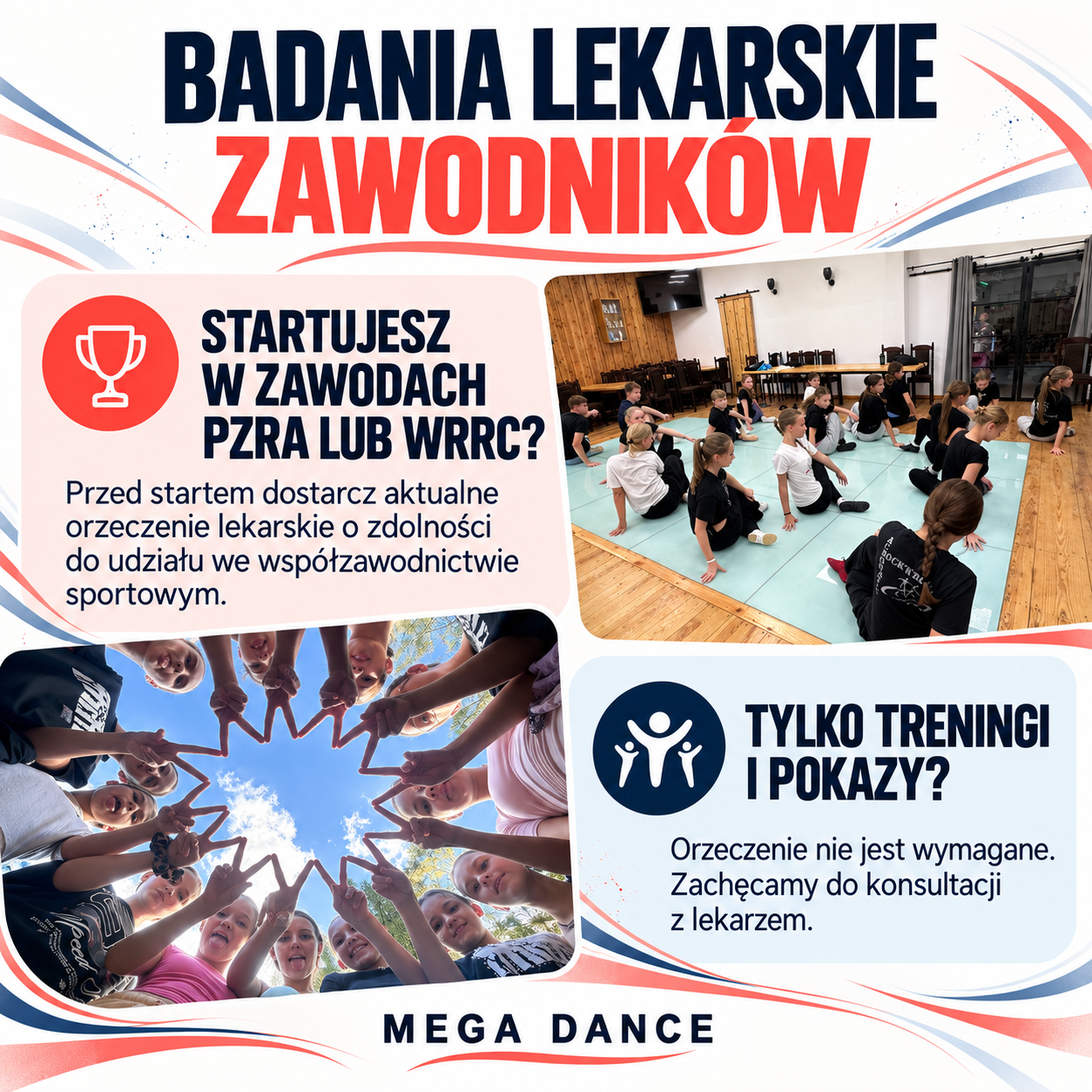 Badania lekarskie zawodników Mega Dance